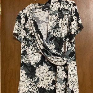 dkny floral blouse